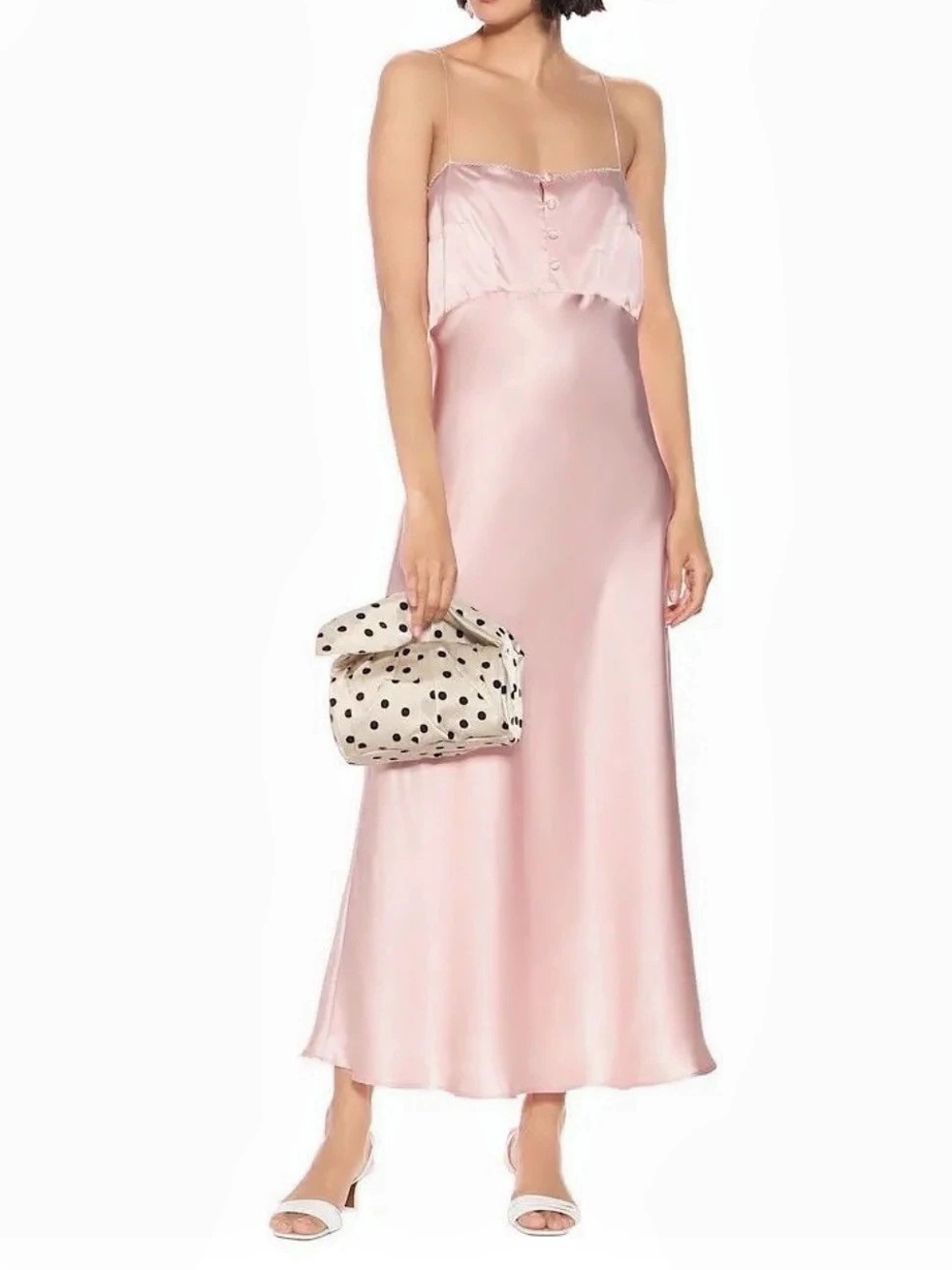 NWT Bernadette Florence Slip Dress Pink Silk Dress Size US 6 / FR 38
